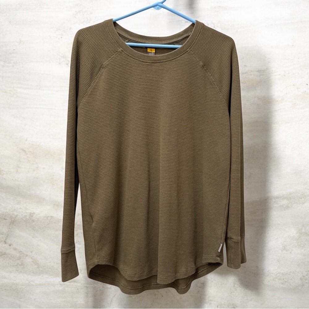 Eddie Bauer Khaki Long Sleeve Women's Top
